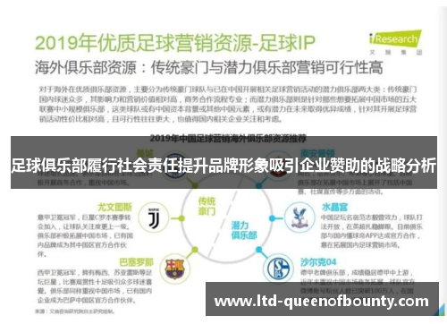 足球俱乐部履行社会责任提升品牌形象吸引企业赞助的战略分析 足球俱乐部履行社会责任提升品牌形象吸引企业赞助的战略分析