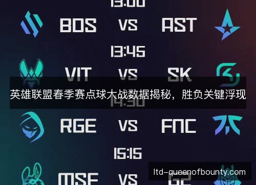 英雄联盟春季赛点球大战数据揭秘，胜负关键浮现